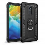 Wholesale LG Stylo 5 Tech Armor Ring Grip Case with Metal Plate (Black)